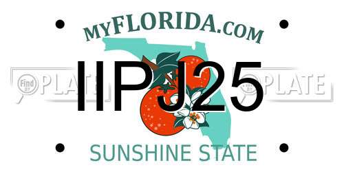 IIPJ25 Florida License Plate