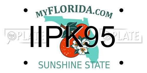 IIPK95 Florida License Plate