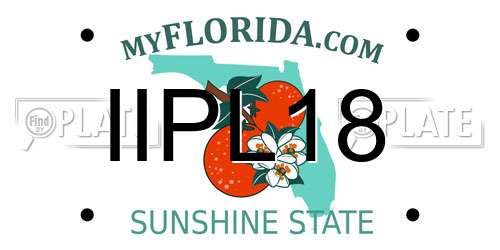 IIPL18 Florida License Plate