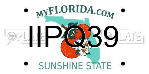 IIPQ39 Florida License Plate