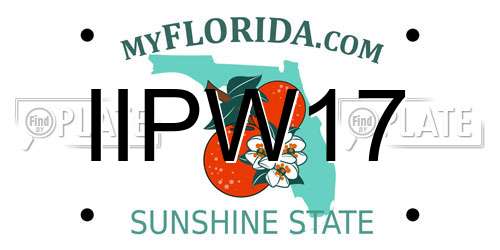 IIPW17 Florida License Plate