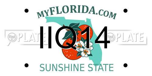 IIQ14 Florida License Plate