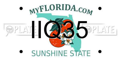 IIQ35 Florida License Plate