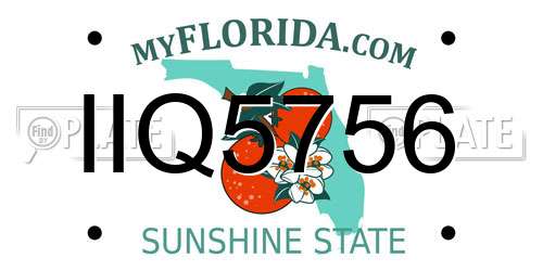 IIQ5756 Florida License Plate