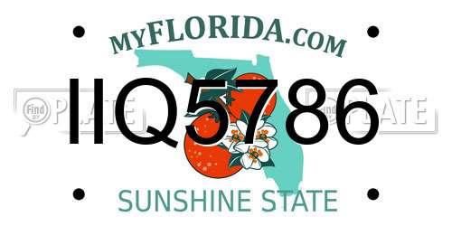 IIQ5786 Florida License Plate