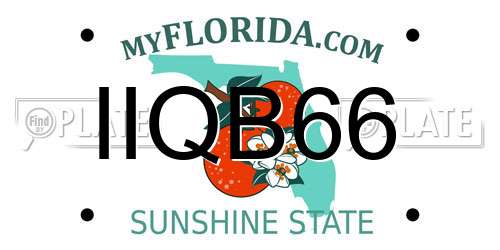 IIQB66 Florida License Plate