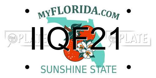 IIQF21 Florida License Plate
