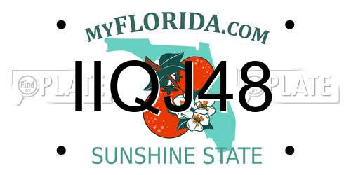 IIQJ48 Florida License Plate