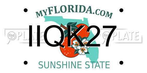 IIQK27 Florida License Plate