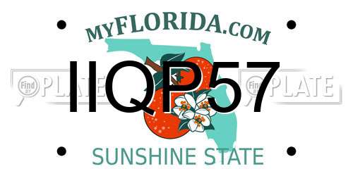 IIQP57 Florida License Plate