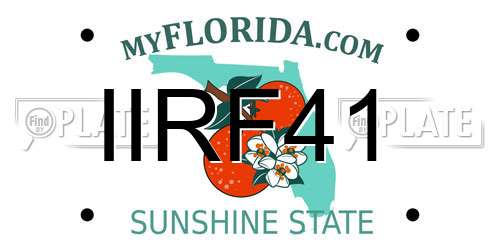 IIRF41 Florida License Plate