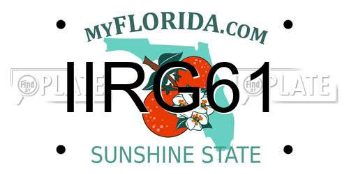 IIRG61 Florida License Plate