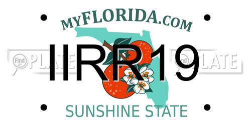 IIRR19 Florida License Plate