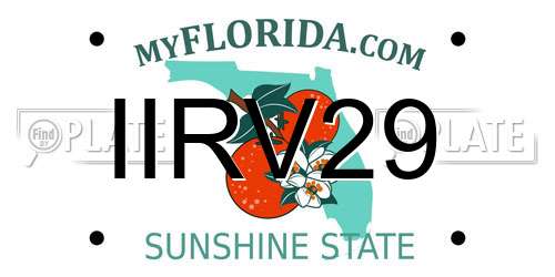 IIRV29 Florida License Plate