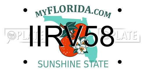 IIRV58 Florida License Plate