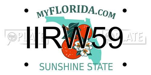 IIRW59 Florida License Plate