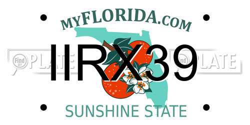 IIRX39 Florida License Plate