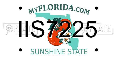 IIS7225 Florida License Plate