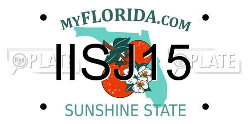 IISJ15 Florida License Plate