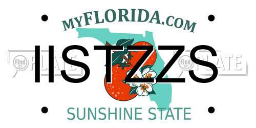 IISTZZS Florida License Plate