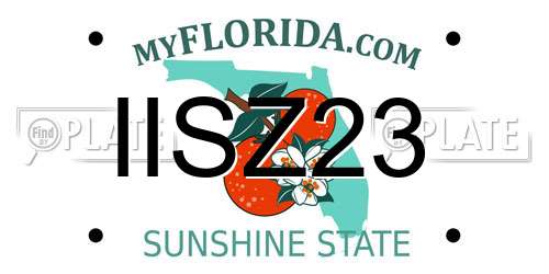 IISZ23 Florida License Plate