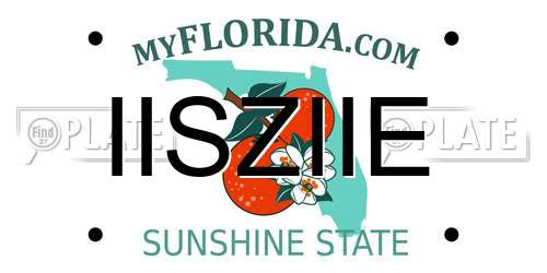 IISZIIE Florida License Plate