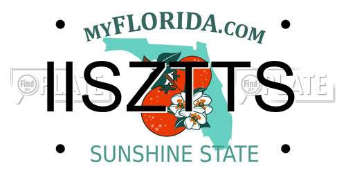 IISZTTS Florida License Plate