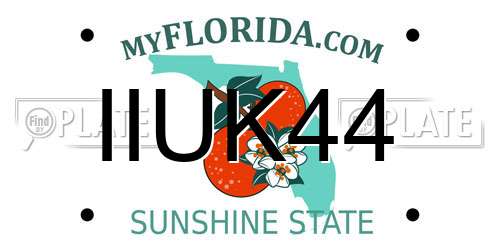 IIUK44 Florida License Plate