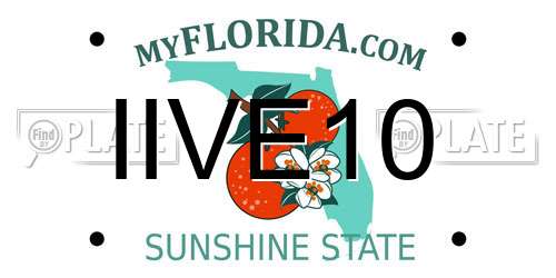 IIVE10 Florida License Plate