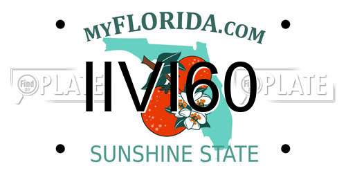 IIVI60 Florida License Plate