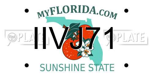 IIVJ71 Florida License Plate