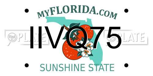 IIVQ75 Florida License Plate