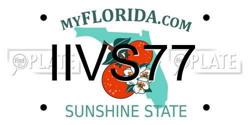 IIVS77 Florida License Plate