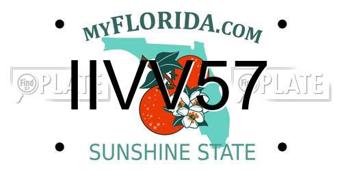 IIVV57 Florida License Plate