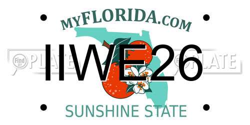IIWE26 Florida License Plate