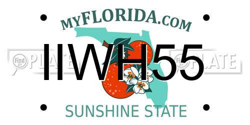 IIWH55 Florida License Plate