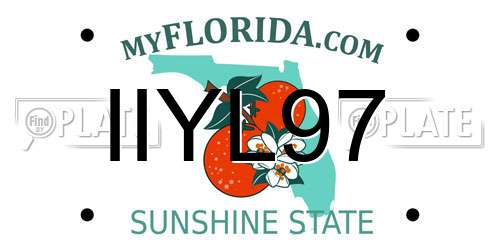 IIYL97 Florida License Plate