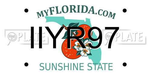 IIYR97 Florida License Plate