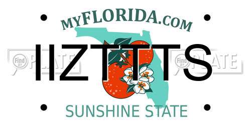 IIZTTTS Florida License Plate