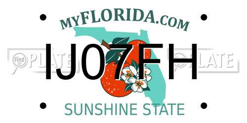 IJ07FH Florida License Plate