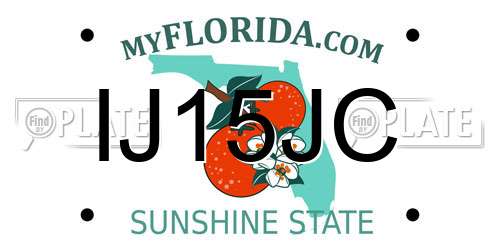 IJ15JC Florida License Plate