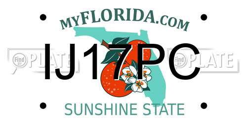 IJ17PC Florida License Plate