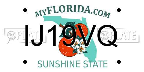IJ19VQ Florida License Plate