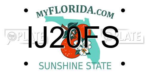 IJ20FS Florida License Plate