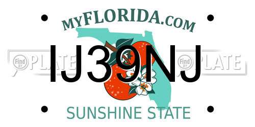 IJ39NJ Florida License Plate