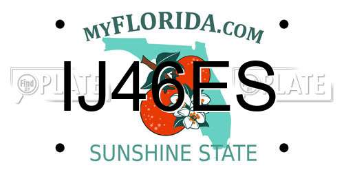 IJ46ES Florida License Plate