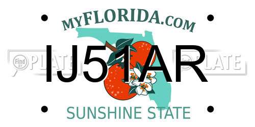 IJ51AR Florida License Plate