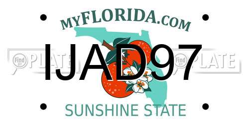 IJAD97 Florida License Plate