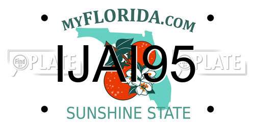 IJAI95 Florida License Plate