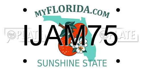 IJAM75 Florida License Plate